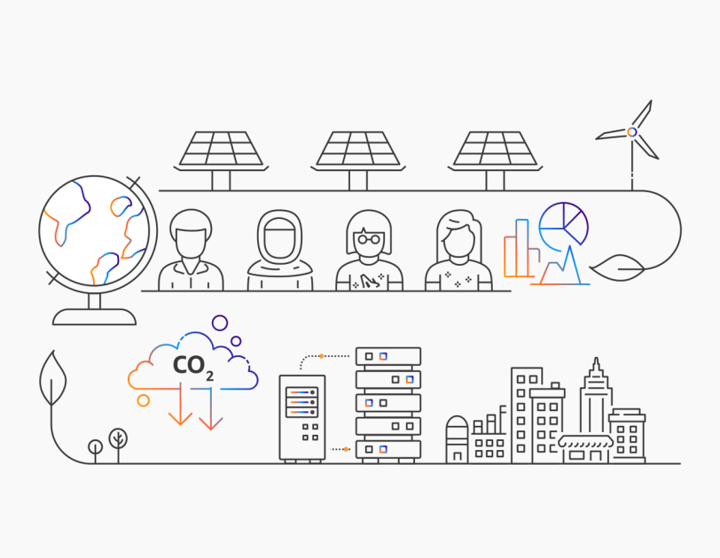 Illustration describing the cloud and its advancements
