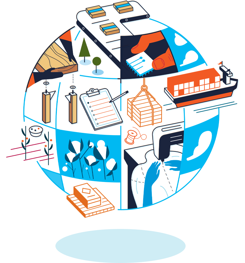 Amazon Sustainability social responsibility illustration