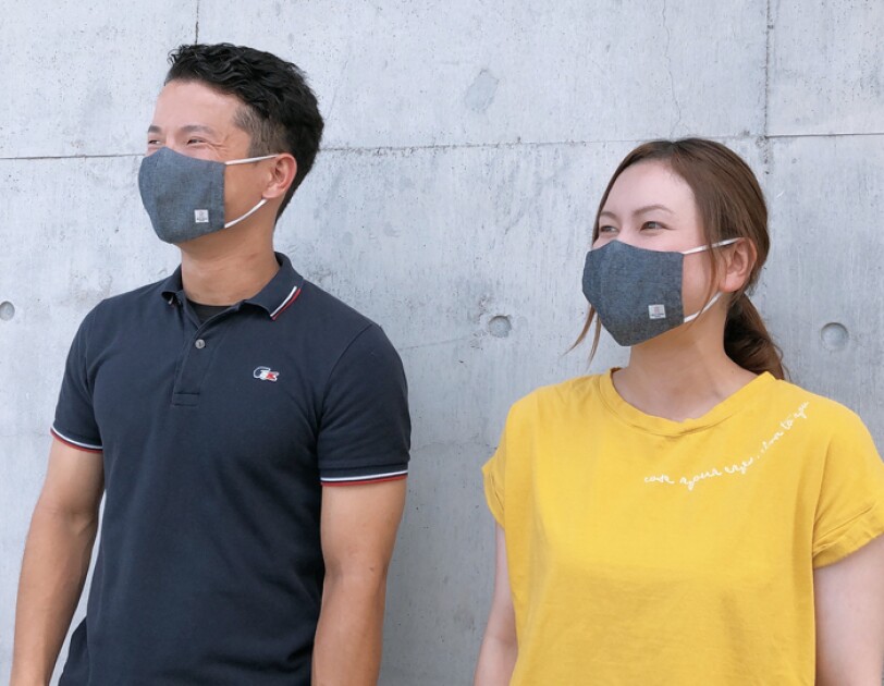 岡山名産のデニムで作られた総社デニムマスク