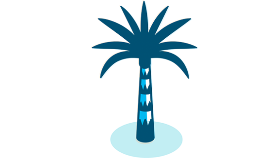 An illustration of a palm oil plant symbolizing Amazon's palm oil policy.