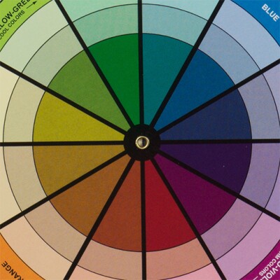 Wedges of colors radiate out from a center point. The colors are separated by black lines.
