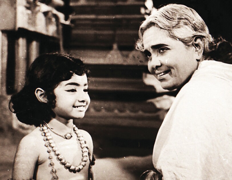Sridevi in a film as a child artiste