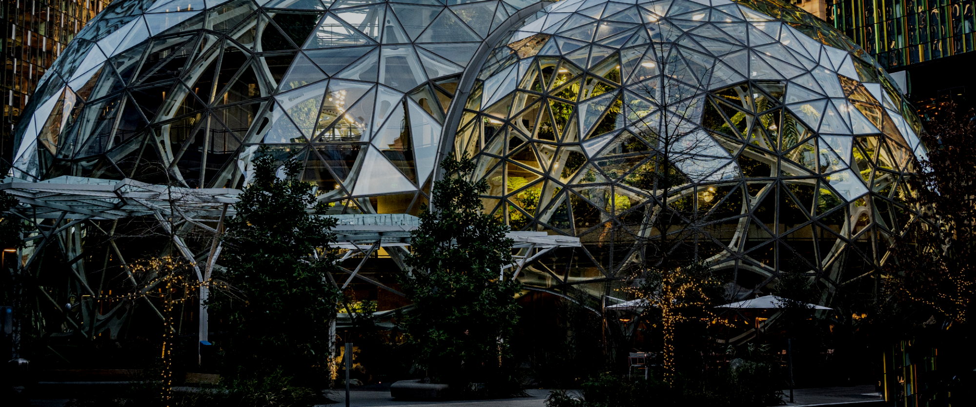 The Spheres at dusk