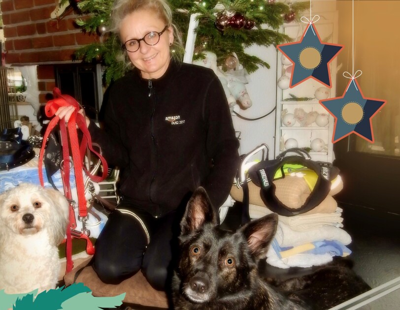 Susanne mit Hunden