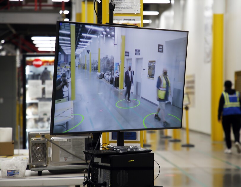 Amazon VP of HR in operations, Ofori Agboka visits a fulfillment center near Detroit to show safety measures taken by the company during the pandemic