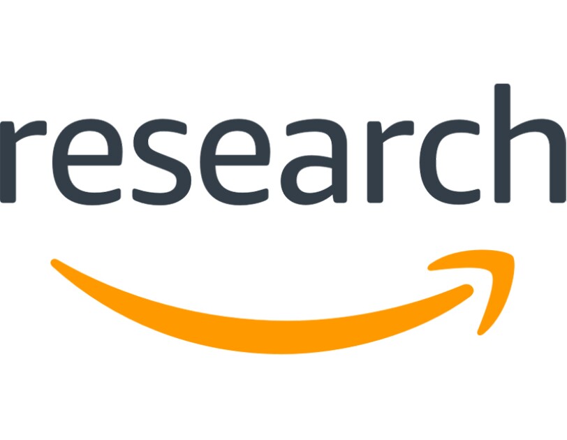 Das Amazon Research-Logo und daraunter ist das Amazon-Smile-Symbol