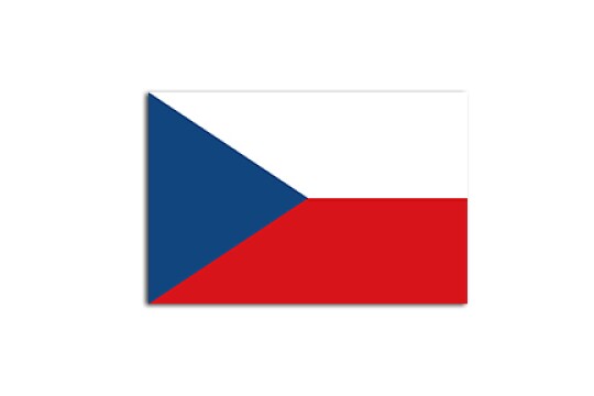 Flat flag of Czech Republic on a white background