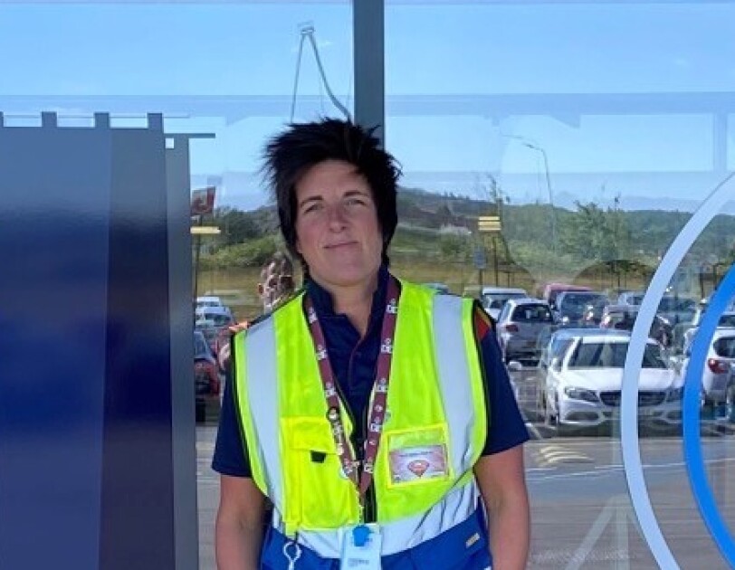 Vicky Wales, Fulfilment Centre Manager, Amazon outside of the fulfilment centre