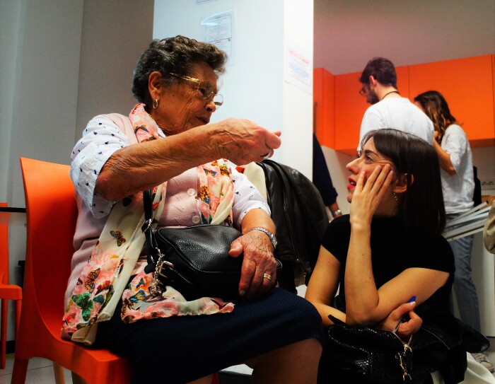 At work with grandparents 2
