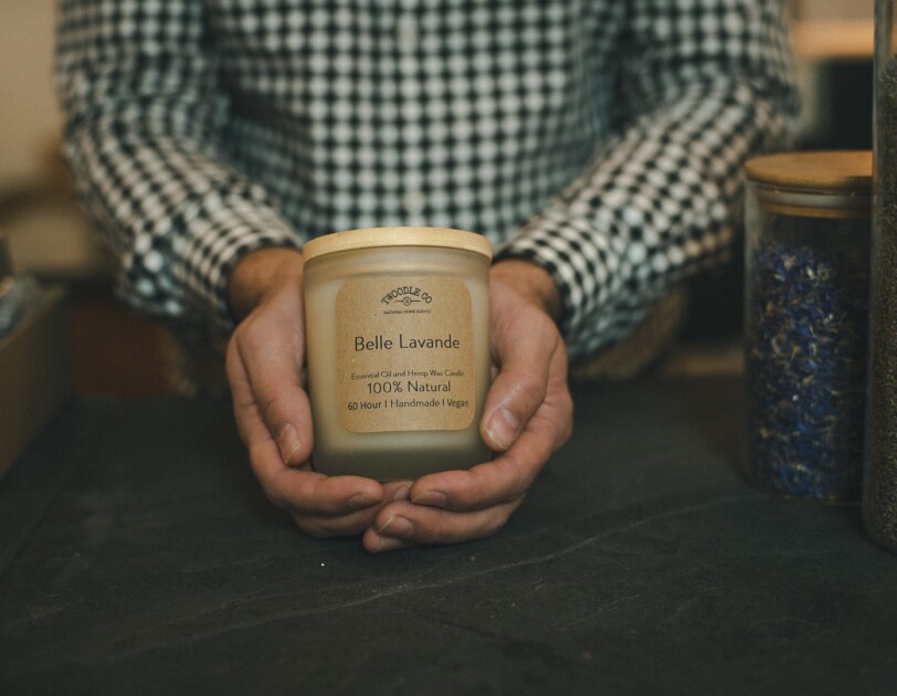 Belle Lavande, one of Twoodle Co's natural candles