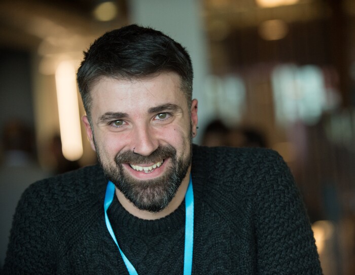 Fotis Karounias, fulfilment centre employee at Amazon in Gourock, pictured at the Amazon office in Seattle