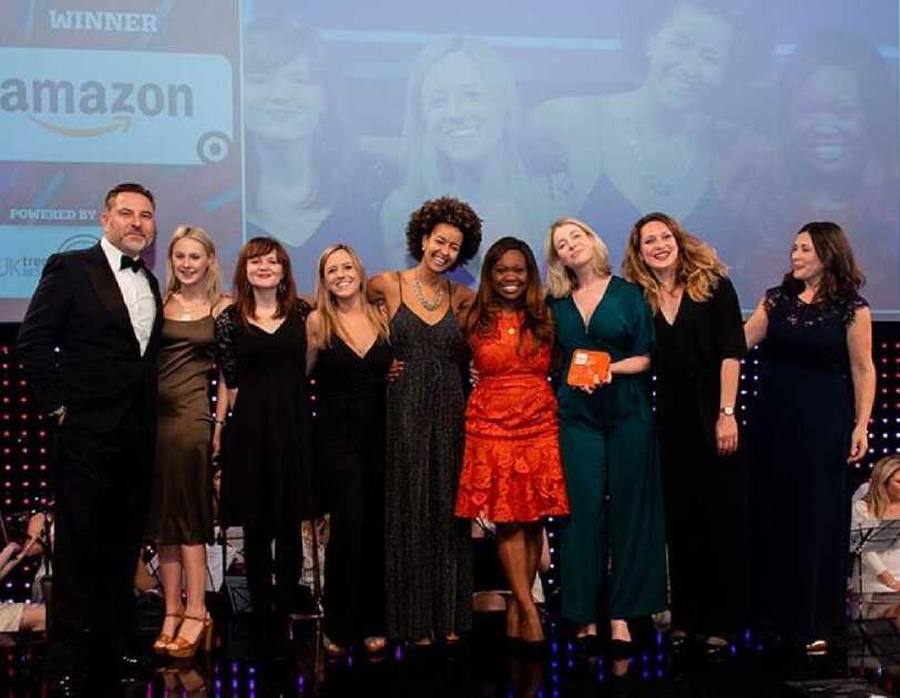 Amazon Student Programs Team accepting their award