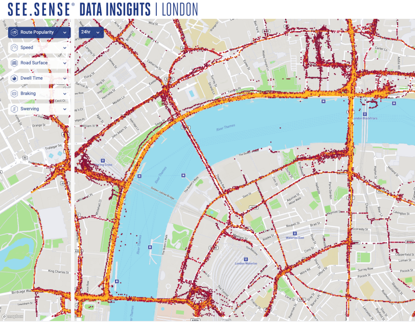 Map of London to show data from See.Sense