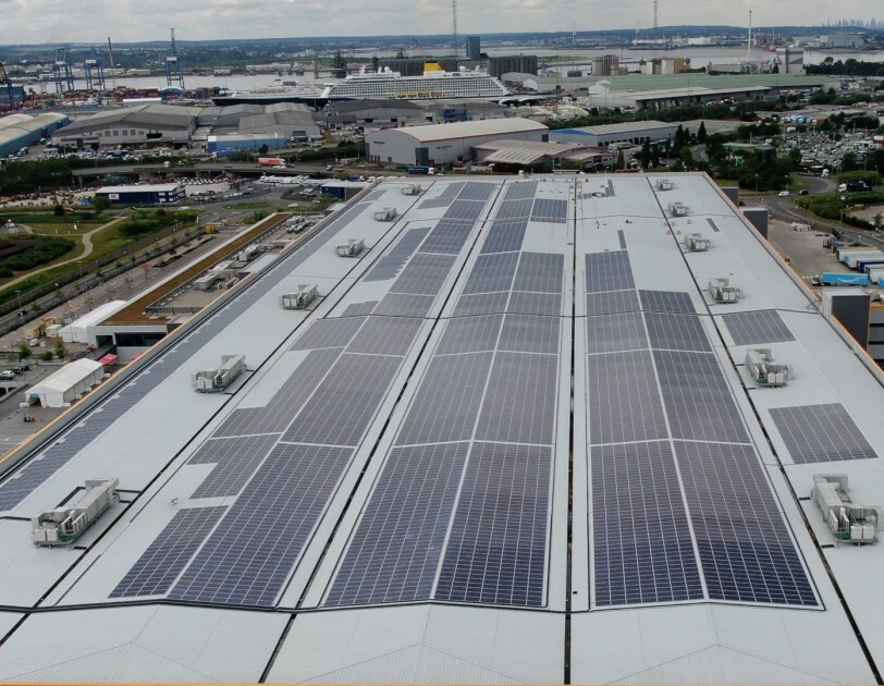 Tilbury fulfilment centre in grey and white