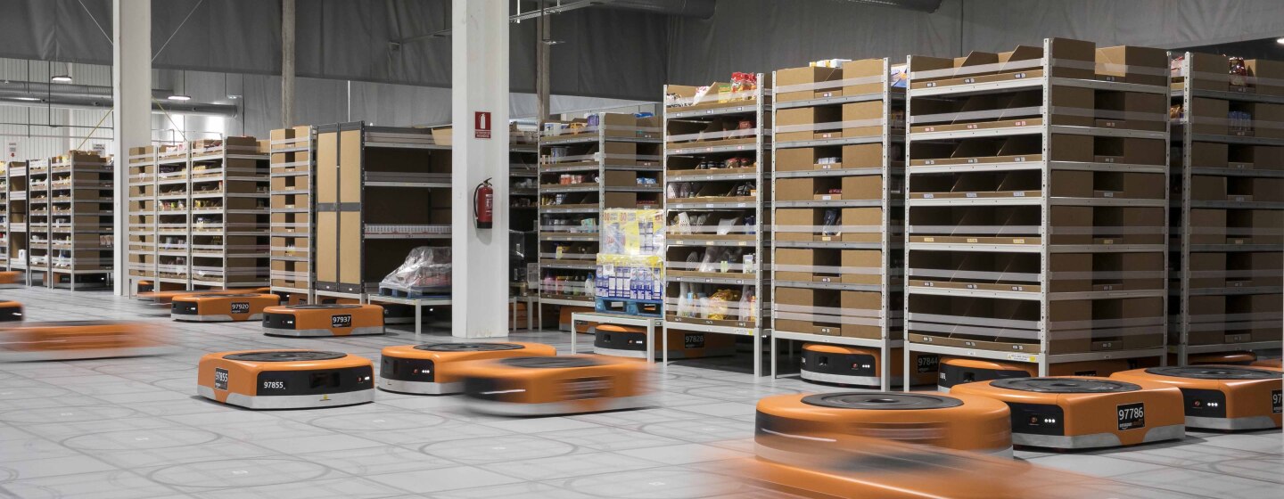 Amazon robotics at work in a Fulfillment Center