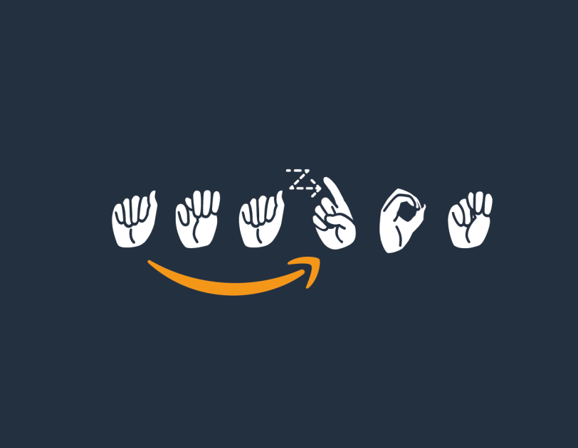 Amazon logo in American Sign Language