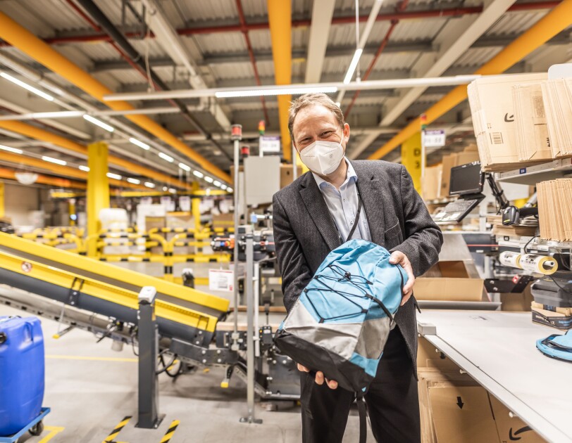 Frankenthals Bürgermeister beim Packen.