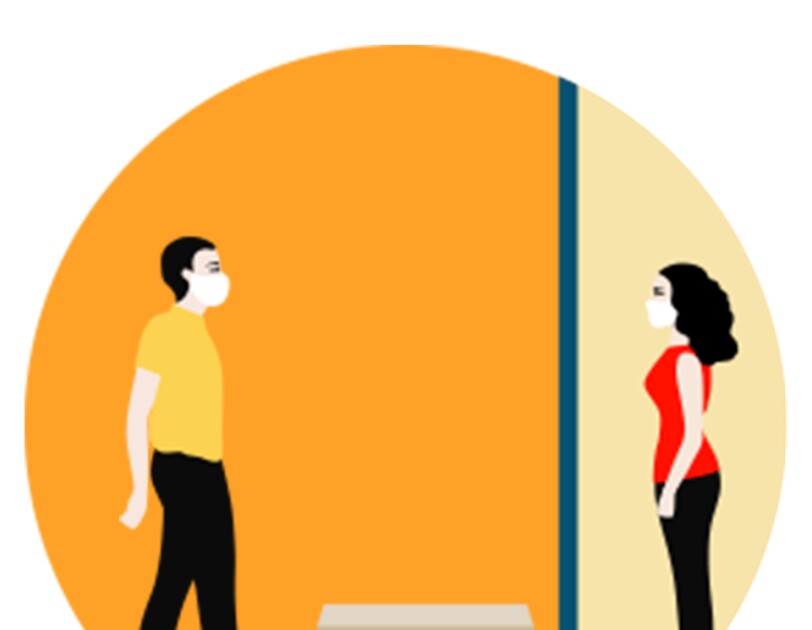 Social distance grpahic Amazon India