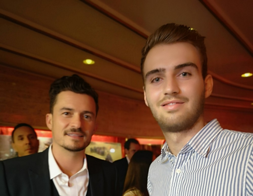 Leon and Orlando Bloom at the premiere.