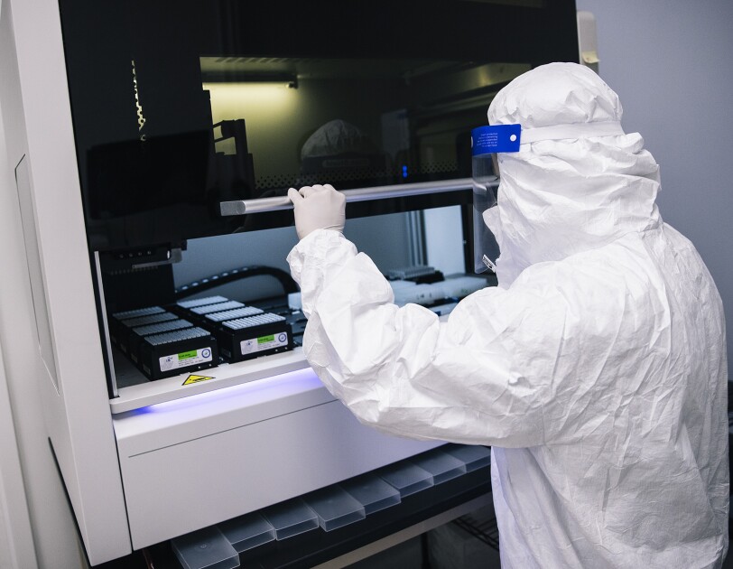 Inside a medical laboratory