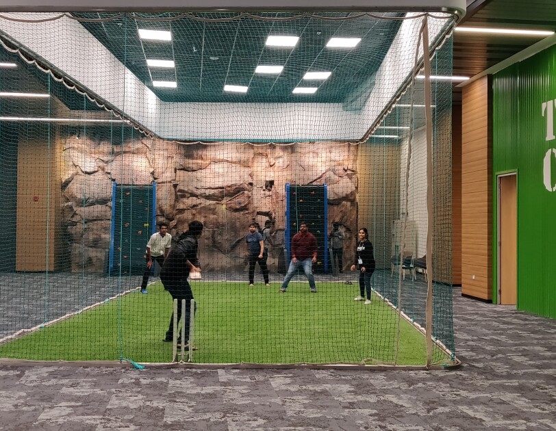 Cricket pitch at Hyd campus