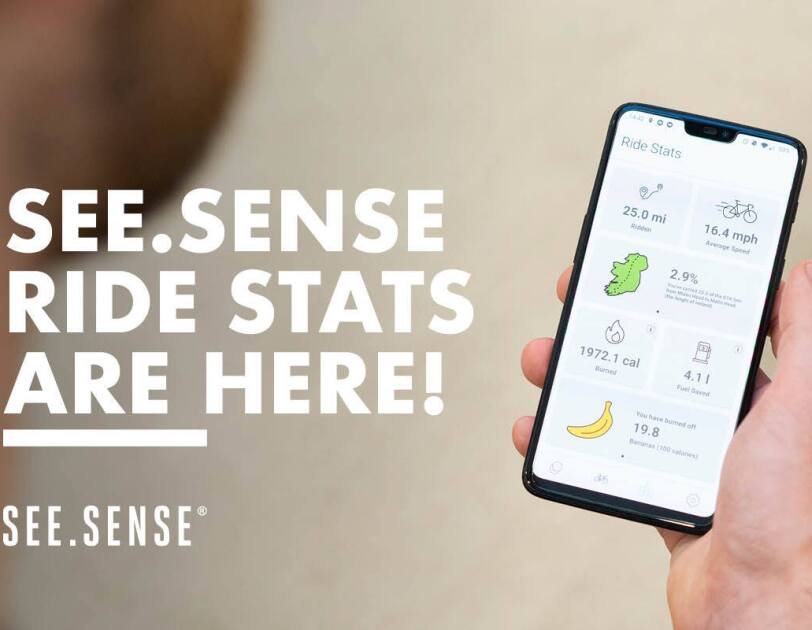 Ride Stats shown on See.Sense app