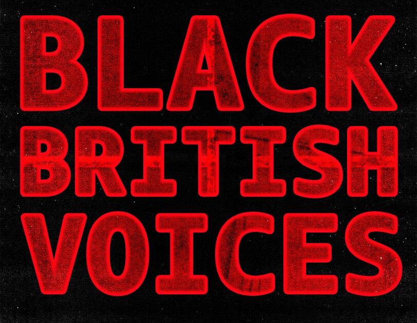 Black British Voices Playlist Cover with Amazon logo