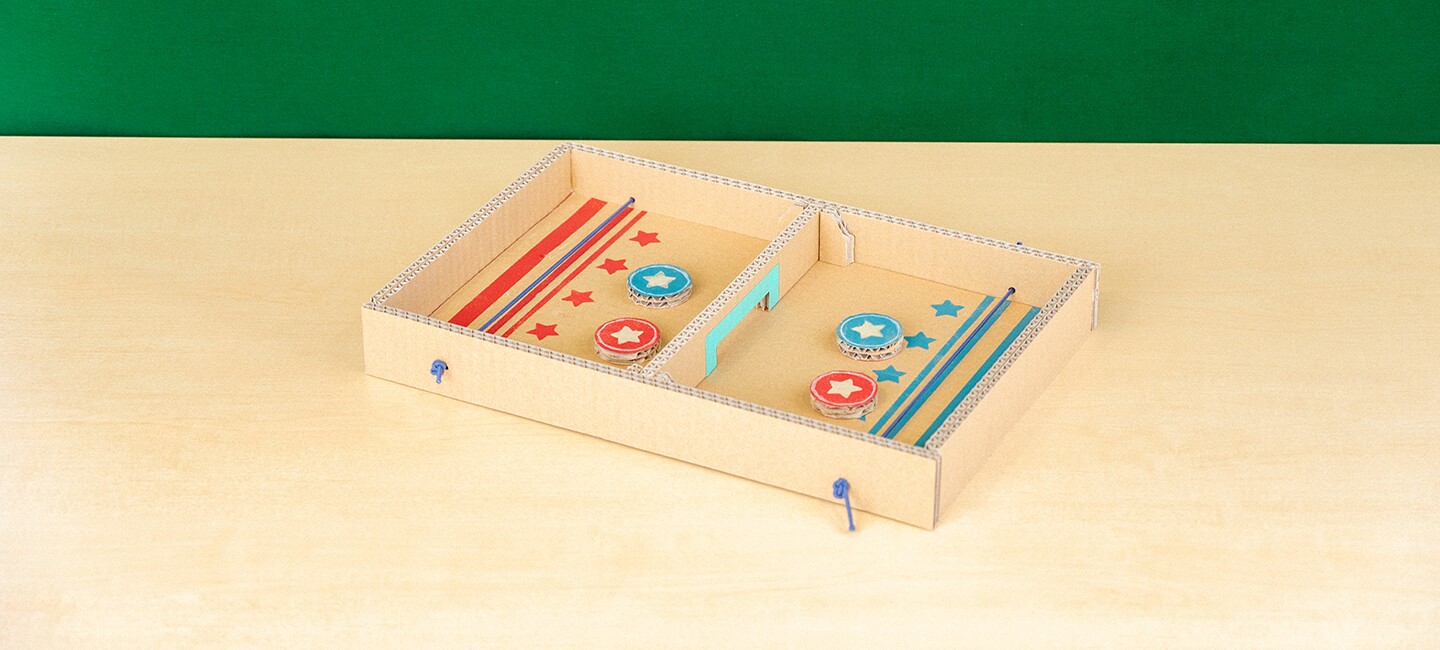 おうち時間に楽しもう 子どもと一緒に簡単ダンボール工作 ホッケーゲーム編 おうち時間に楽しもう 子どもと一緒に簡単ダンボール工作 ホッケーゲーム編