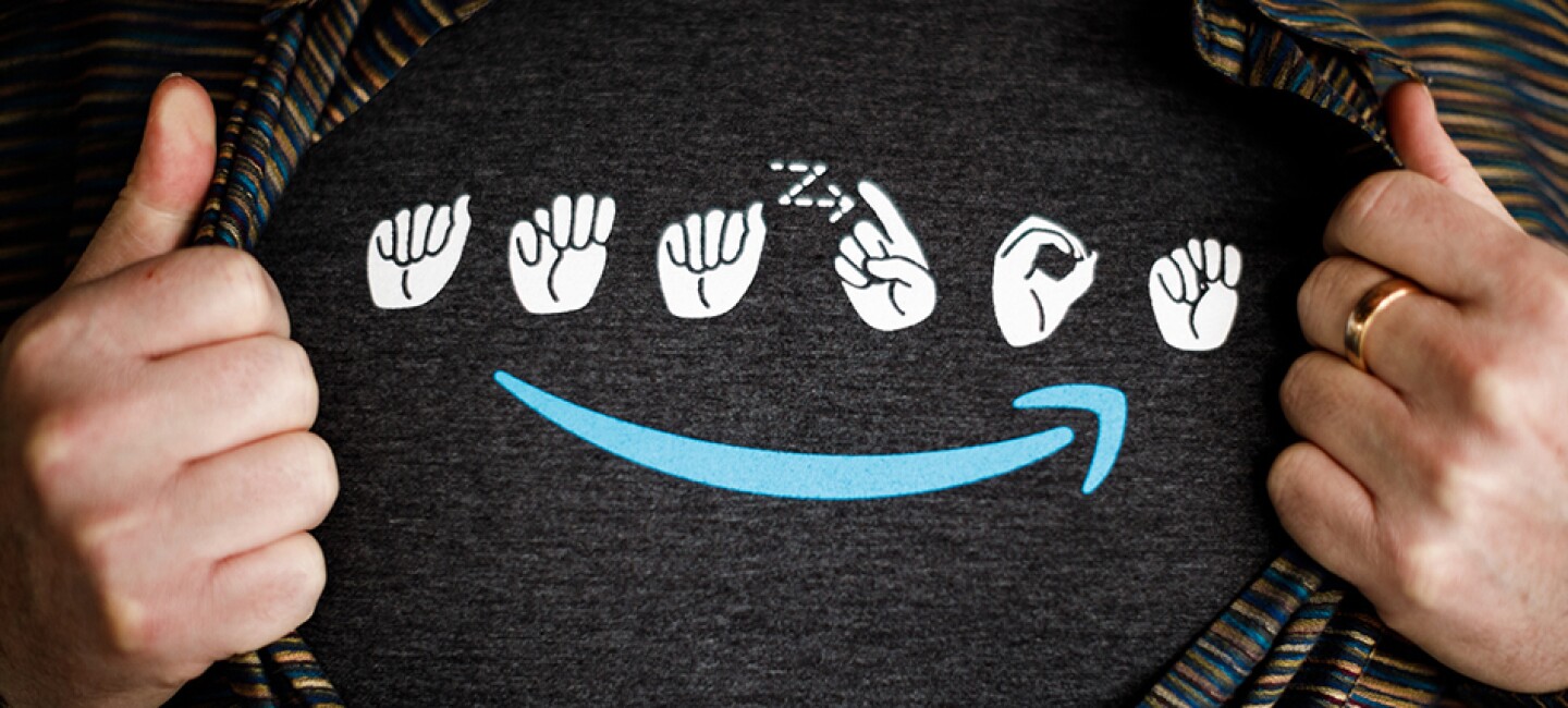 Amazon Logo in Gebärdensprache