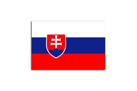 Flat flag of Slovakia, on a white background