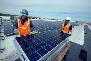 Amazon solar panel installation