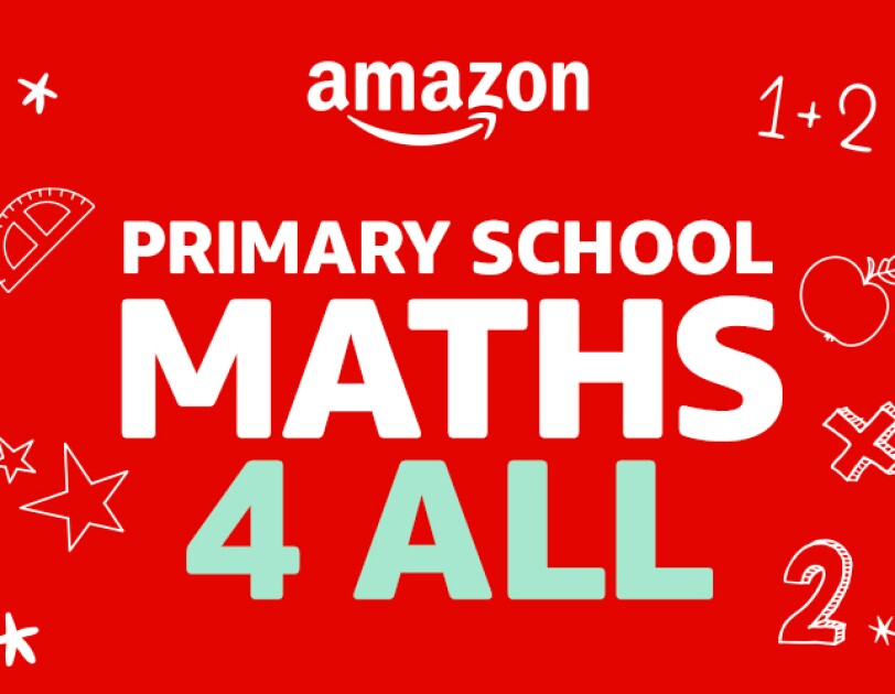 Red banner with the text Primary School, Maths 4 All