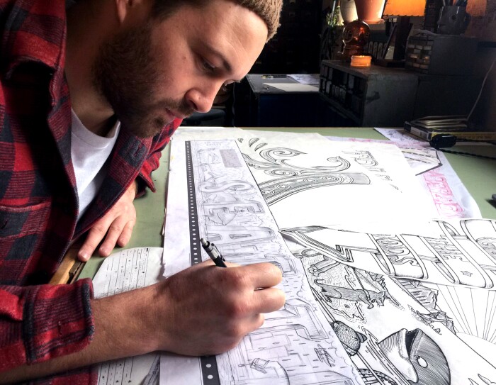 Kyler Martz in his Seattle studio