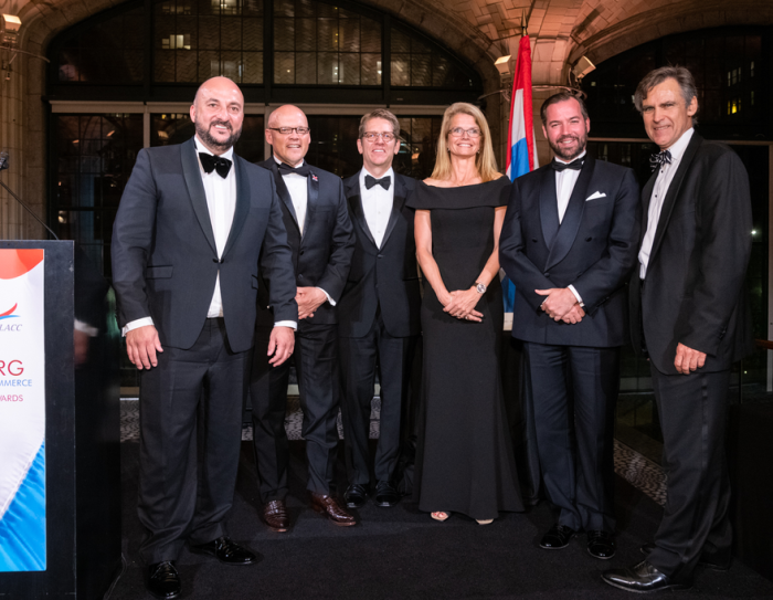 Amazon receives the Luxembourg-America Business Award in New York on 15 May 2018