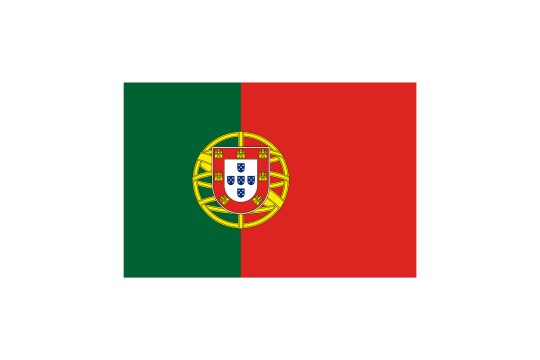 Country flag for Portugal on white background