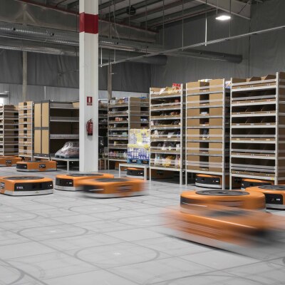 Amazon robotics at work in a Fulfillment Center