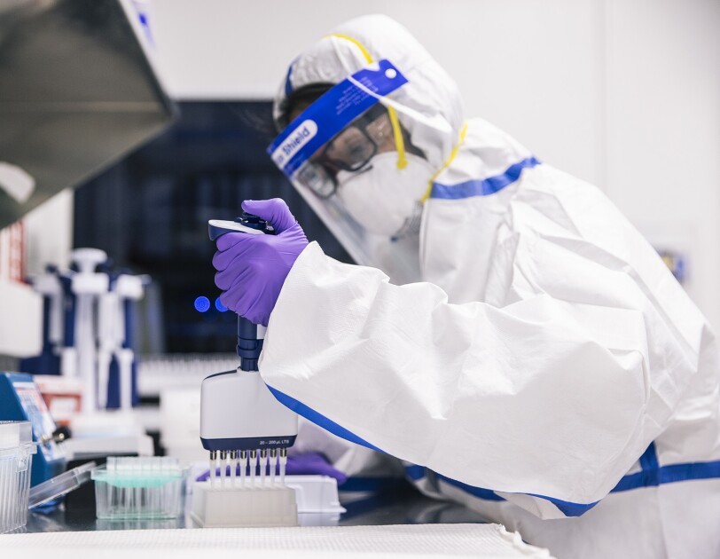 Inside a medical laboratory