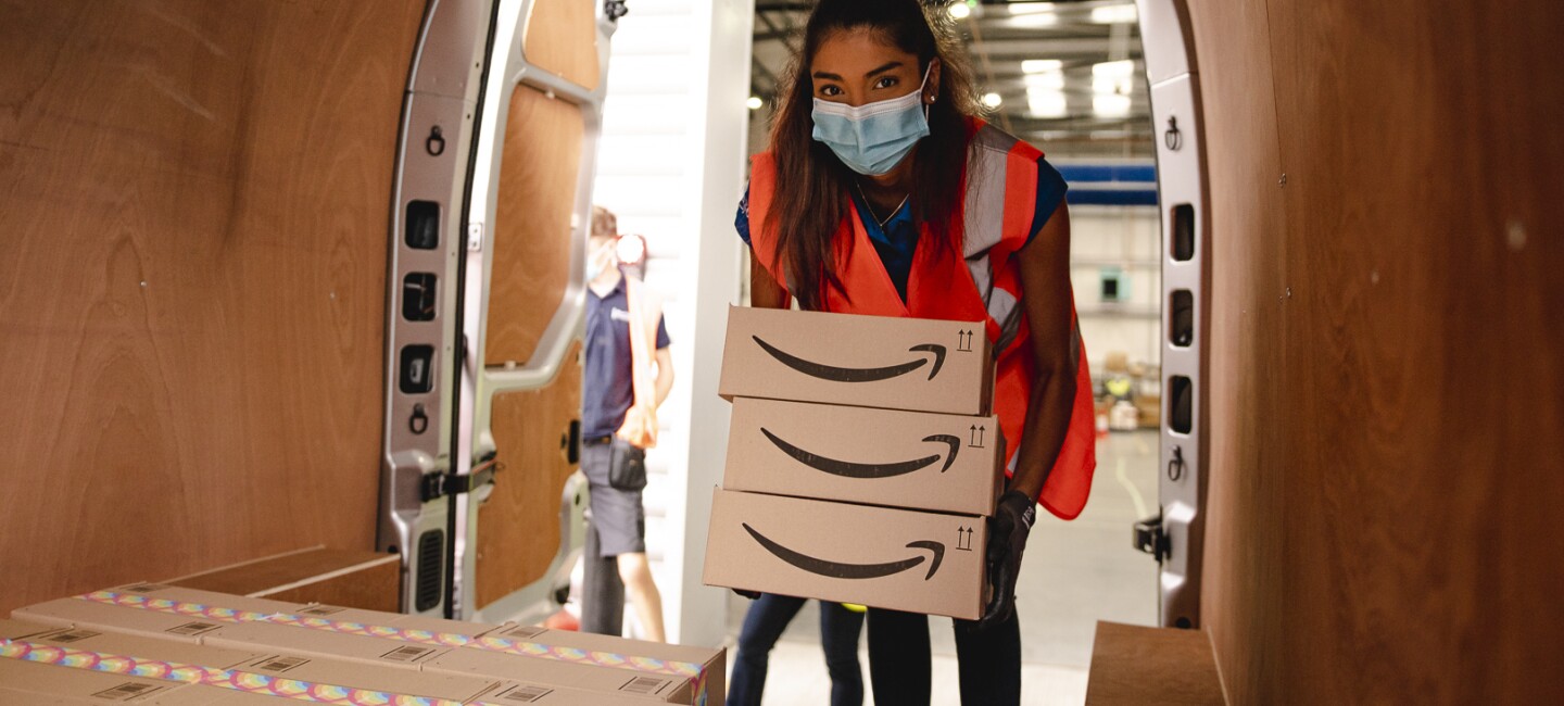 How is Amazon supporting local charities during COVID19?