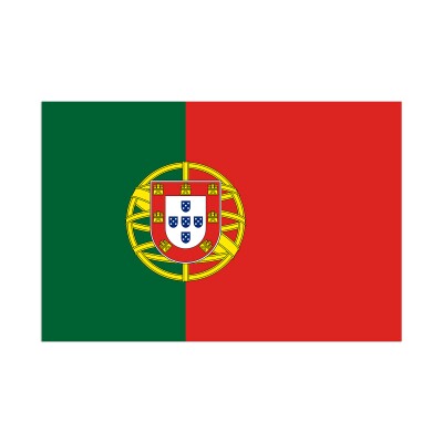 Country flag for Portugal on white background