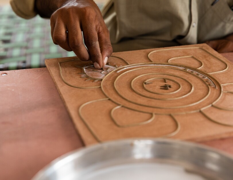 Mudwork in progress by Maji khan