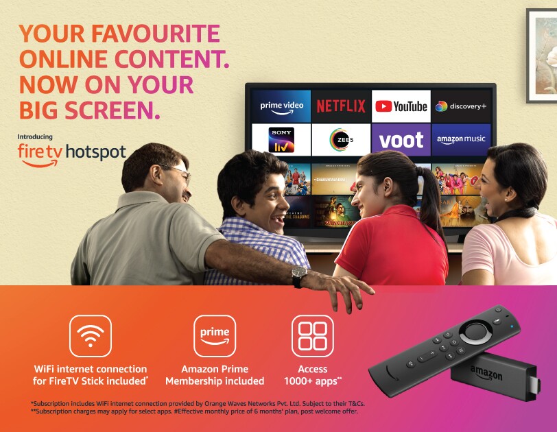 amazon introduces fire tv hotspot an all inclusive on demand video streaming service for tvs in mumbai